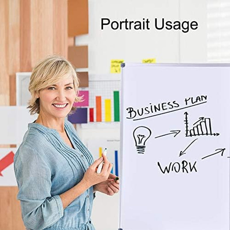 48 X 24-In Magnetic Dry Erase Board with Pen Tray| Aluminum Frame Portable Wall Large Whiteboard Message Presentation Board for Office & Classroom