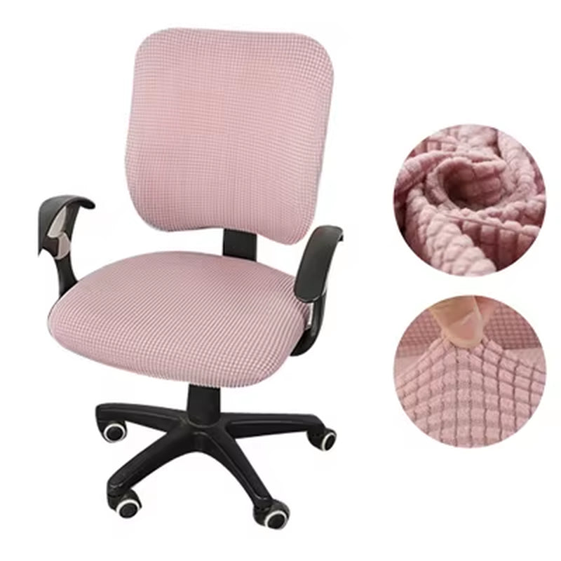 Thicken Solid Office Computer Chair Cover Spandex Split Seat Cover Universal Office Anti-Dust Armchair Cover