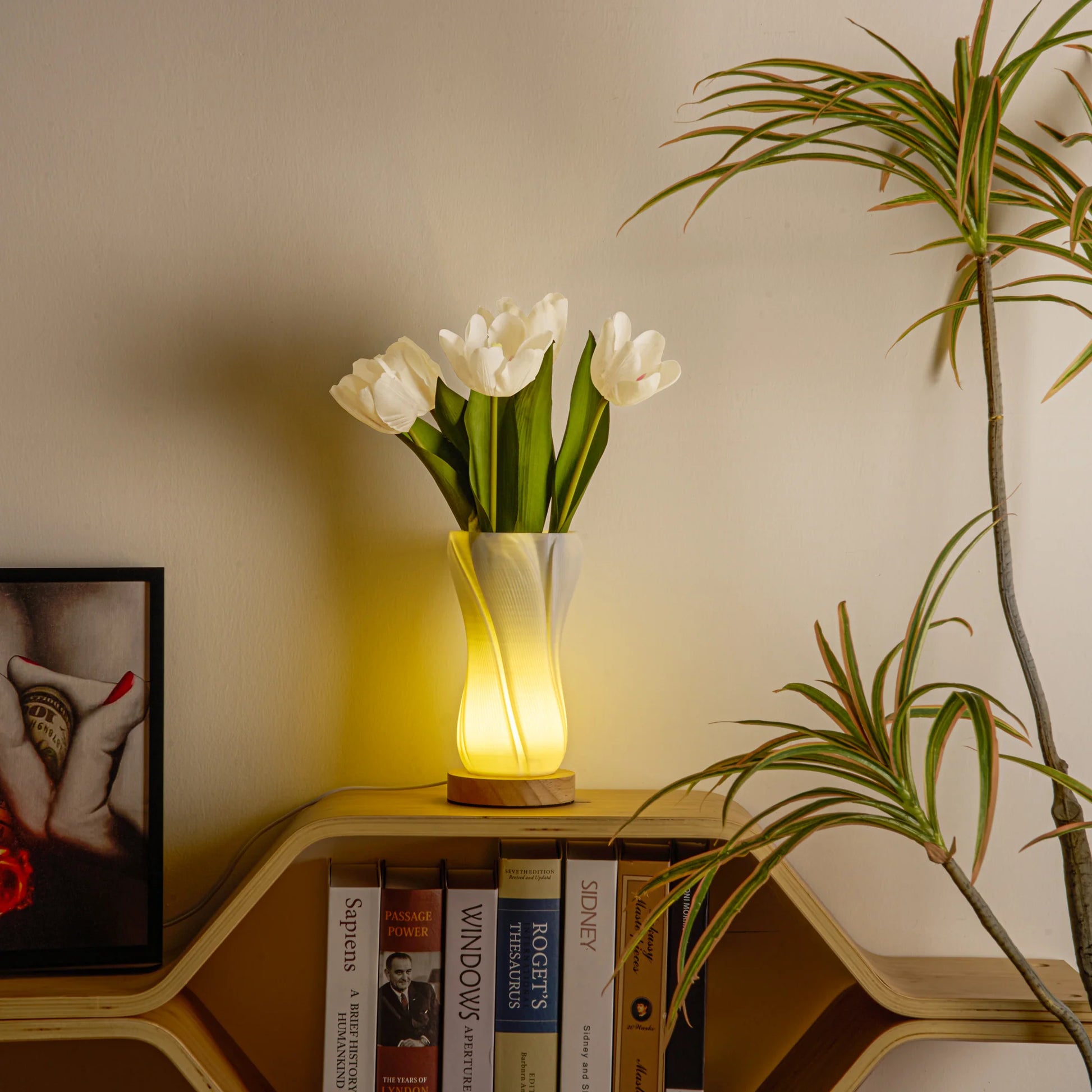 Frosted Glass Vase Lamp