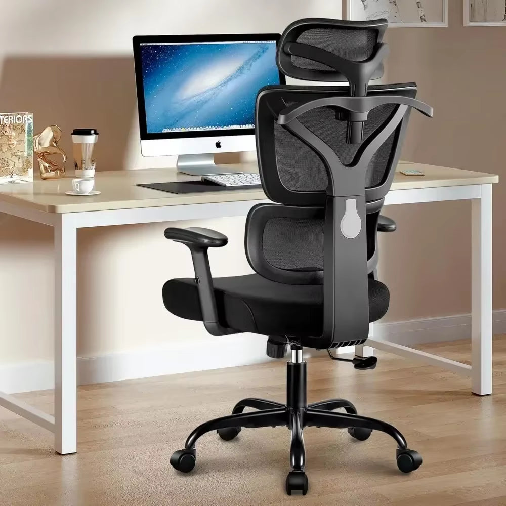 Office Chair, Ergonomic, with Reclining Comfort Office Chair, Lumbar Support, Breathable Office Chair and Adjustable Armrests