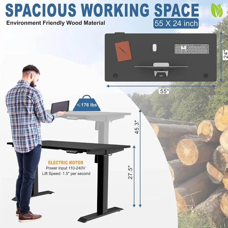 Home Office Height Adjustable Standing Desk