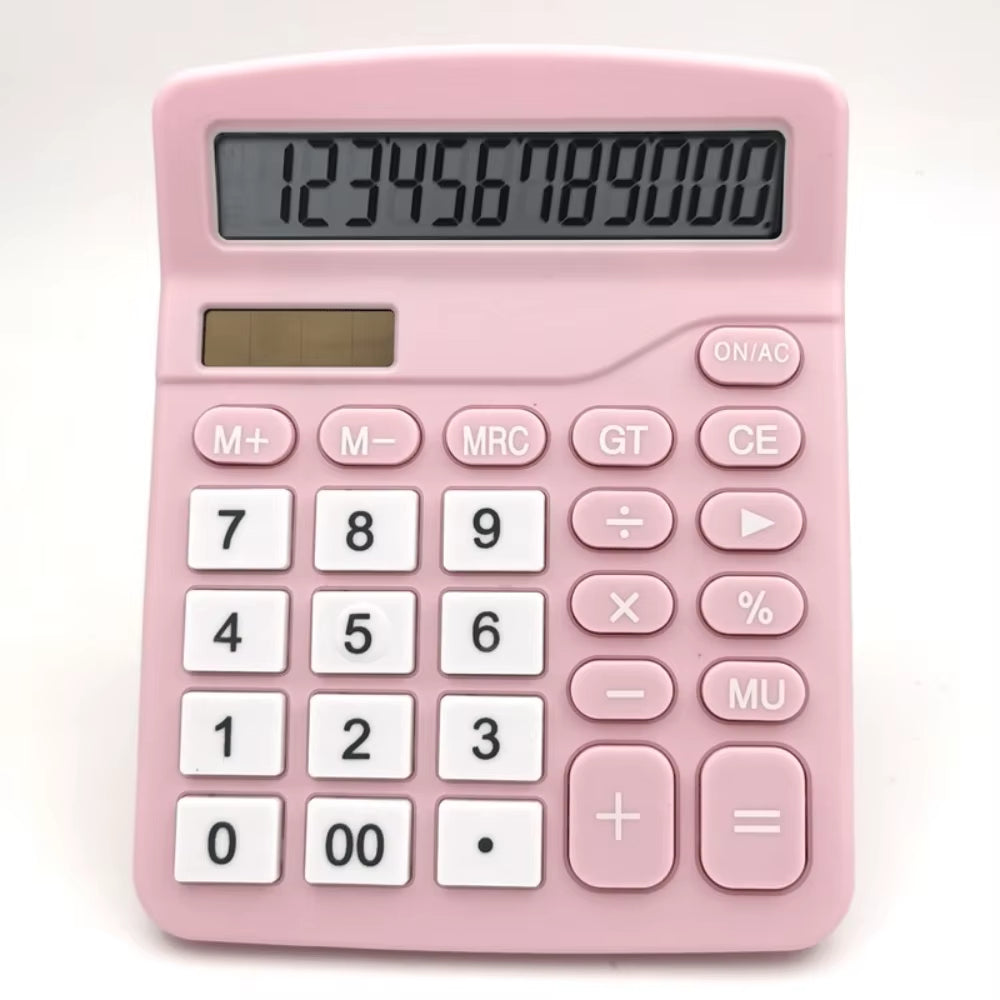 1Pcs Solar Scientific Calculator Desktop Financial Office Computer Calculators Large Display Office Calculators Cute Calculator