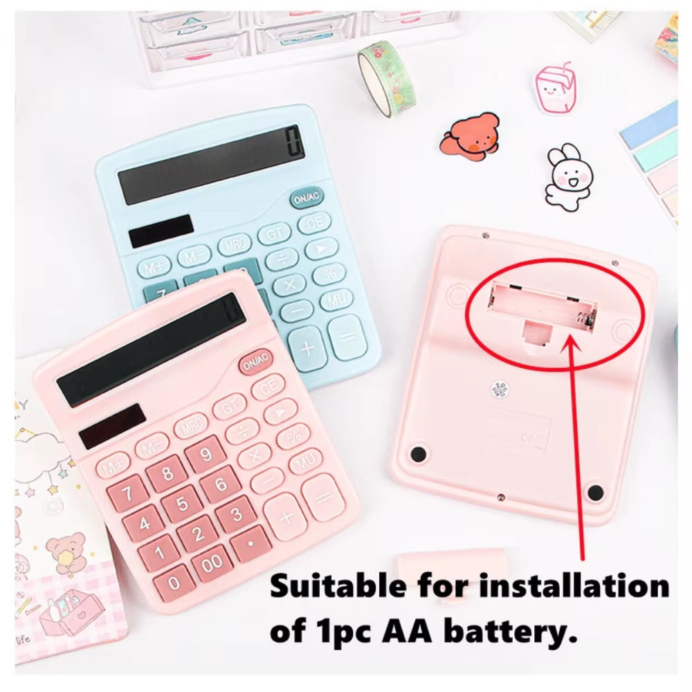 1Pcs Solar Scientific Calculator Desktop Financial Office Computer Calculators Large Display Office Calculators Cute Calculator