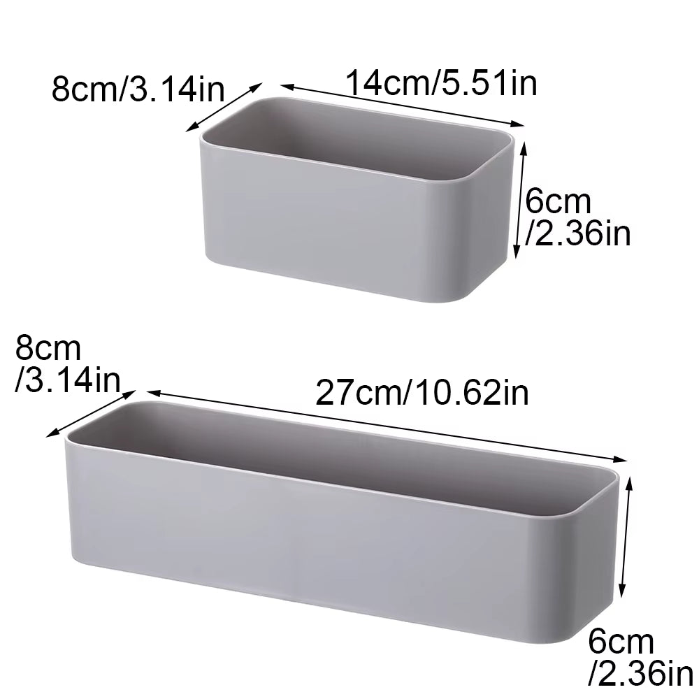 Wall Mounted Office Organizer Cosmetic Storage Box Bathroom Storage Rack Wall Shelf Stand Case School Office Stationery