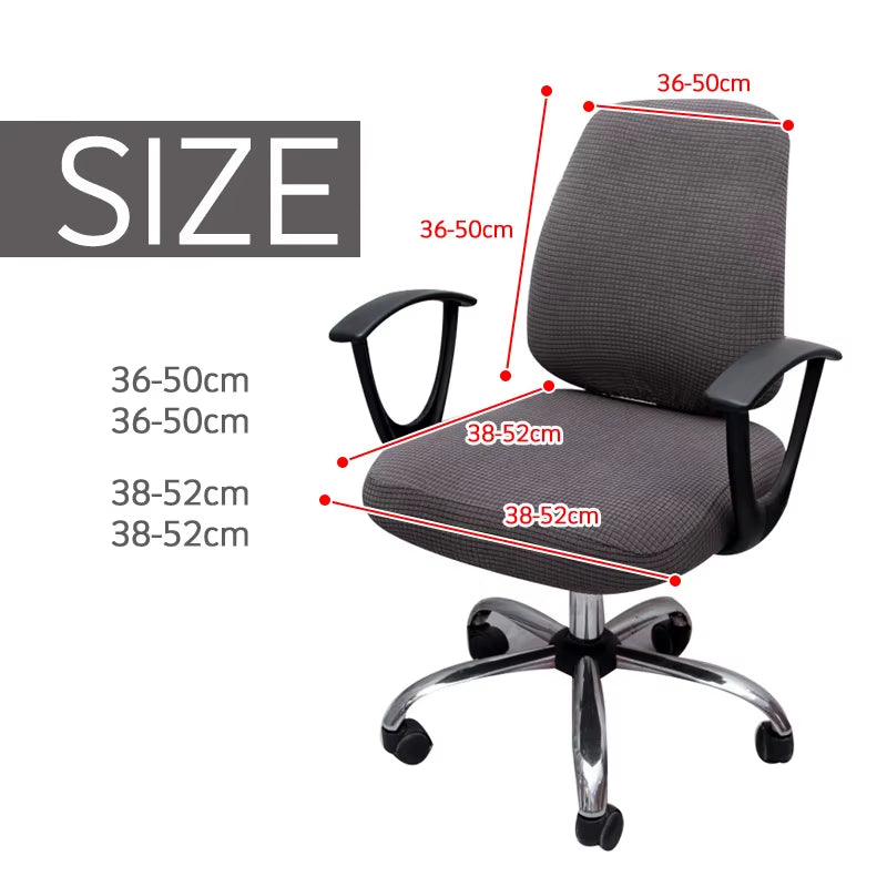 Thicken Solid Office Computer Chair Cover Spandex Split Seat Cover Universal Office Anti-Dust Armchair Cover