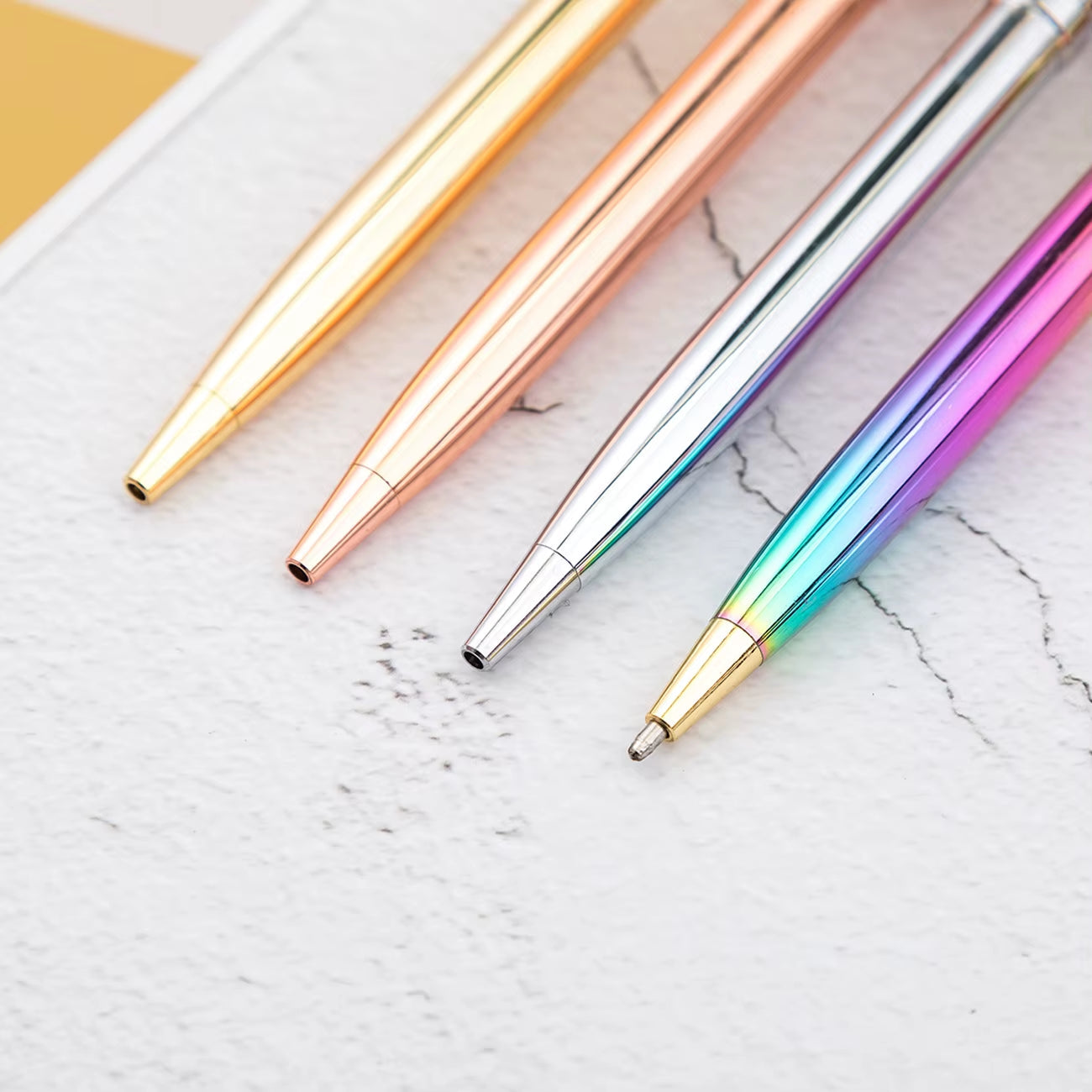 1PCS  Creative Multicolor Ballpoint Pen Business Metal Office Rotate Pens School Stationery Office Supplies