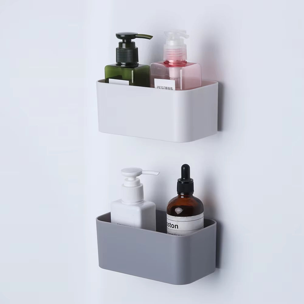 Wall Mounted Office Organizer Cosmetic Storage Box Bathroom Storage Rack Wall Shelf Stand Case School Office Stationery