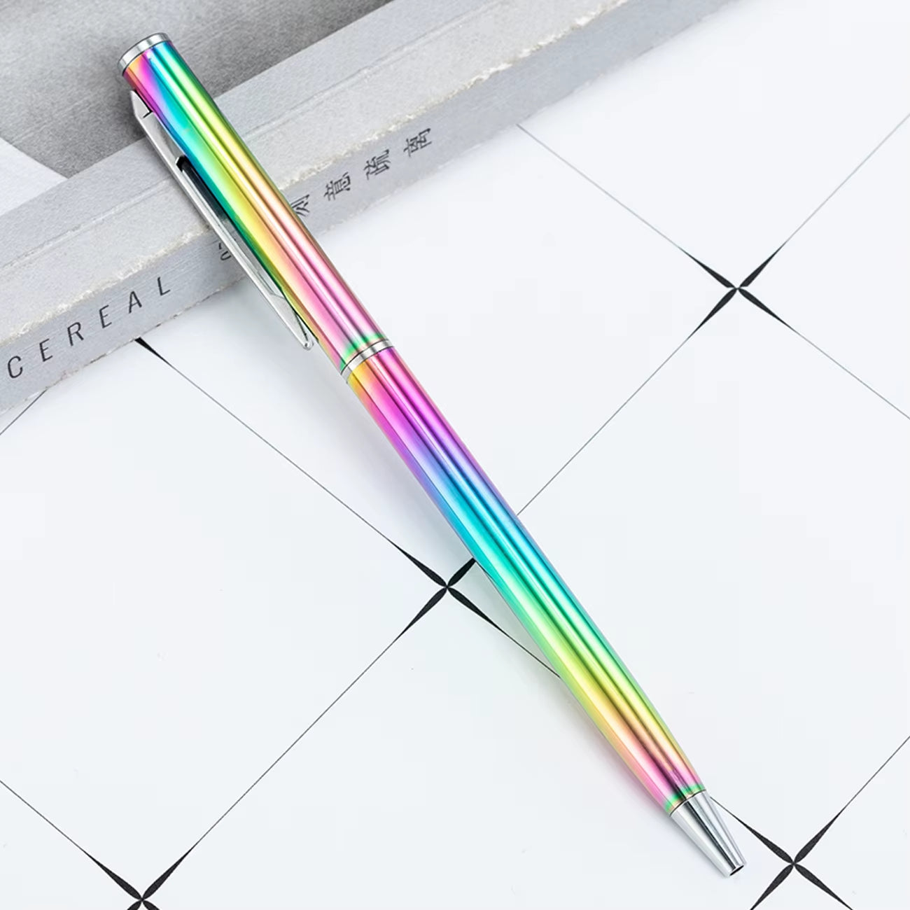 1 Piece  Creative Multicolor Ballpoint Pen Business Metal Office Rotate Pens School Stationery Office Supplies