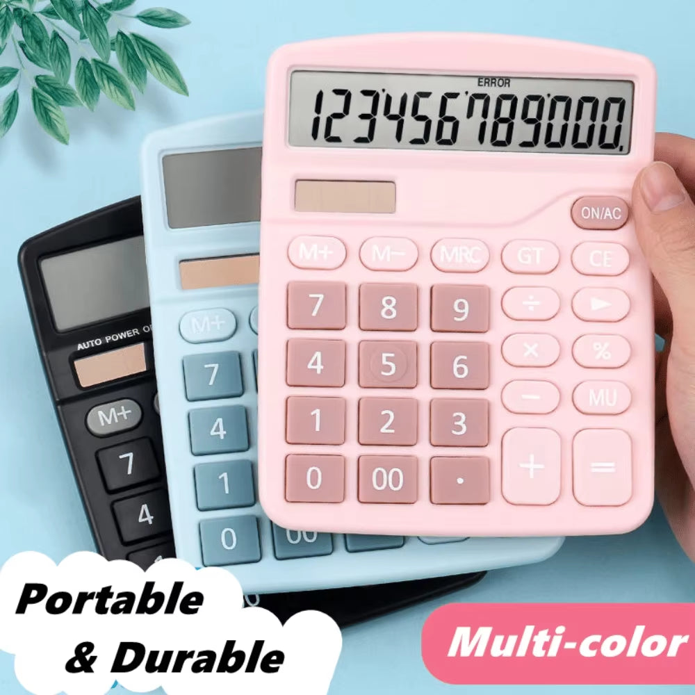 1Pcs Solar Scientific Calculator Desktop Financial Office Computer Calculators Large Display Office Calculators Cute Calculator