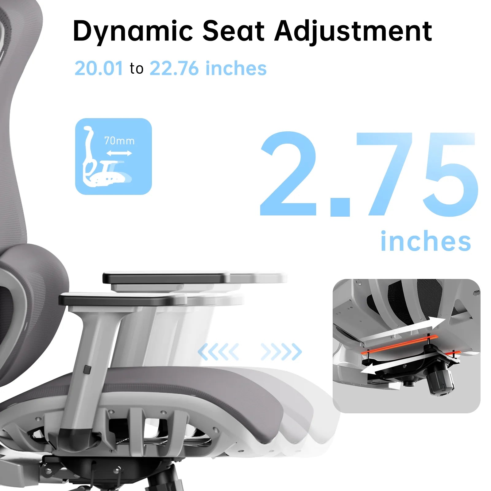 Ergonomic Office Chair Gaming Office Chair Computer PC Chair, 450Lb, Grey