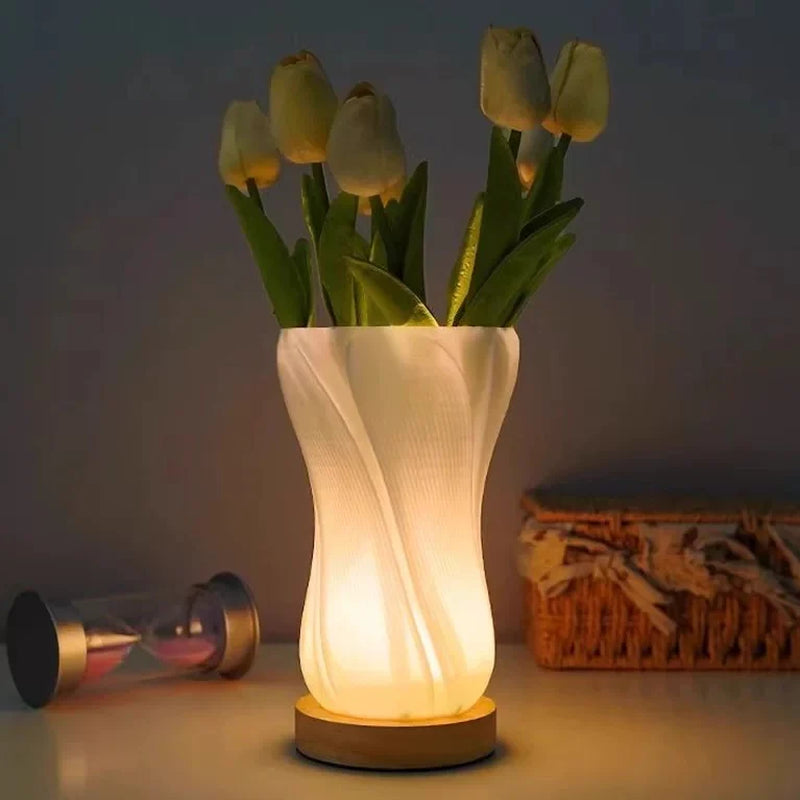 Frosted Glass Vase Lamp