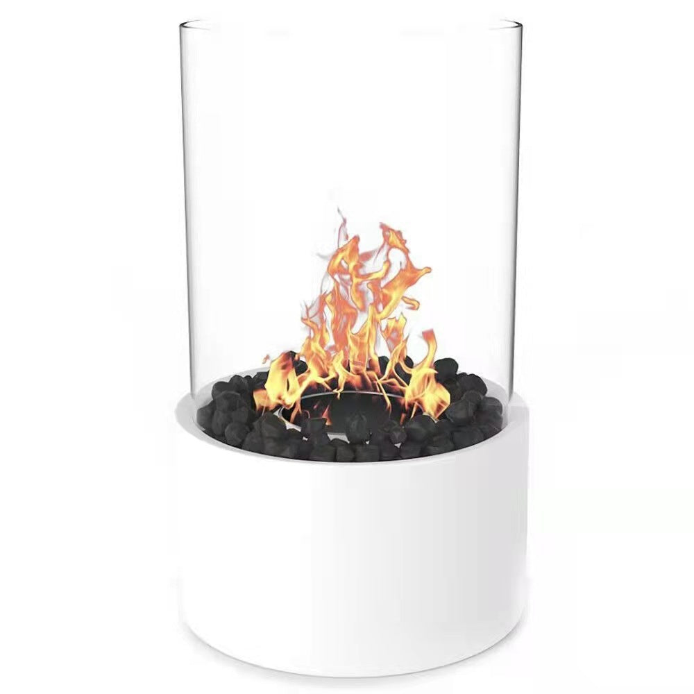 Tabletop Fire Pit Concrete Rubbing Alcohol Indoor Fire Bowl Mini Fireplace Outdoor Decor Portable Chiminea Meditation Isopropyl