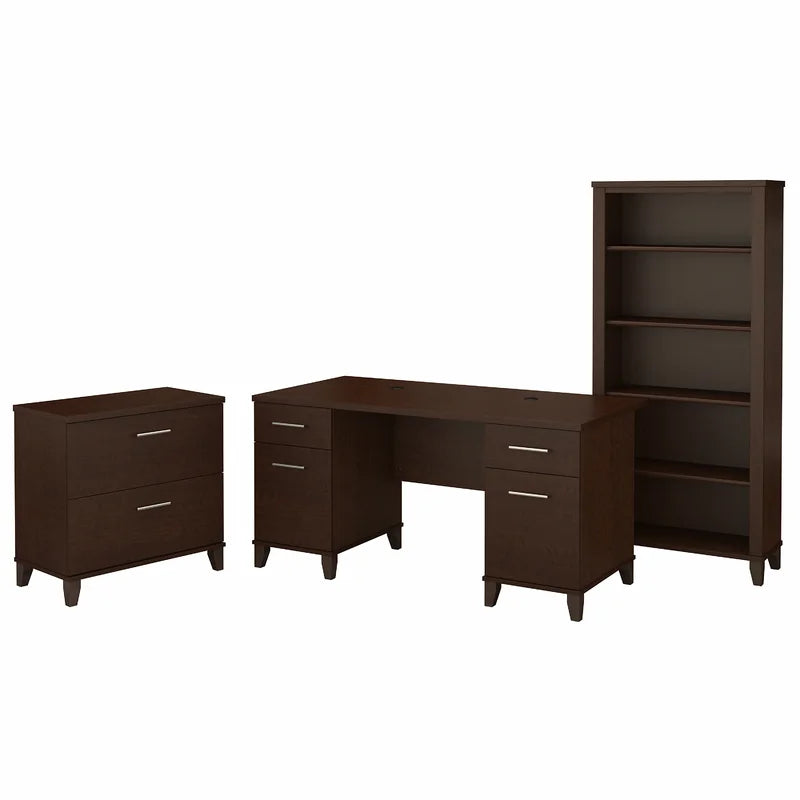 Magomed 3 Piece Rectangular Computer Desk Office Set