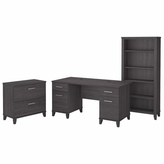 Magomed 3 Piece Rectangular Computer Desk Office Set