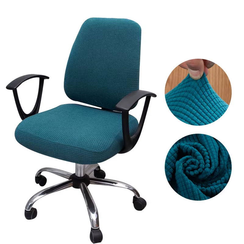 Thicken Solid Office Computer Chair Cover Spandex Split Seat Cover Universal Office Anti-Dust Armchair Cover