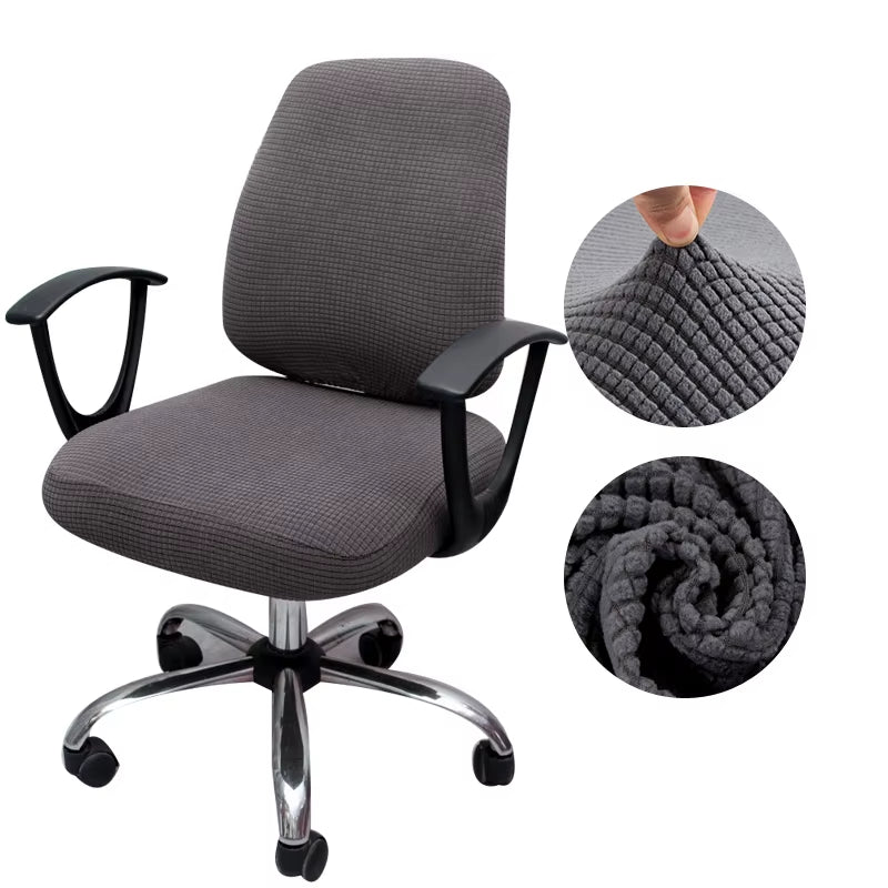 Thicken Solid Office Computer Chair Cover Spandex Split Seat Cover Universal Office Anti-Dust Armchair Cover