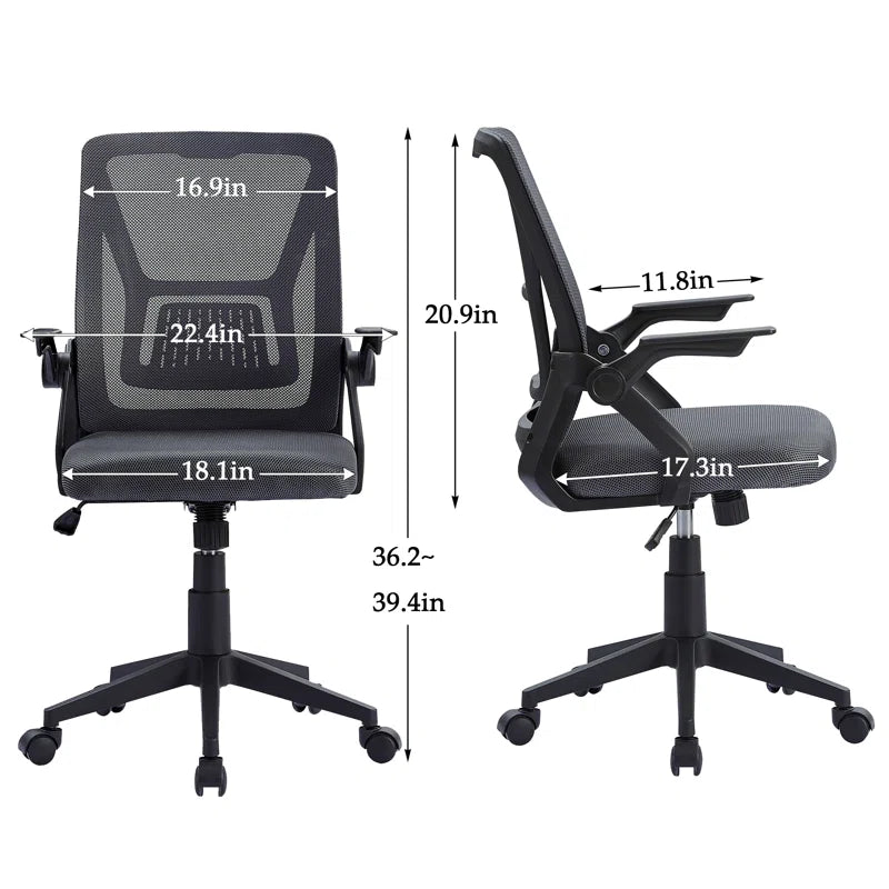 Reinart Home Office Desk and Chair Set Computer Desk and Ergonomic Mesh Office Chair Set