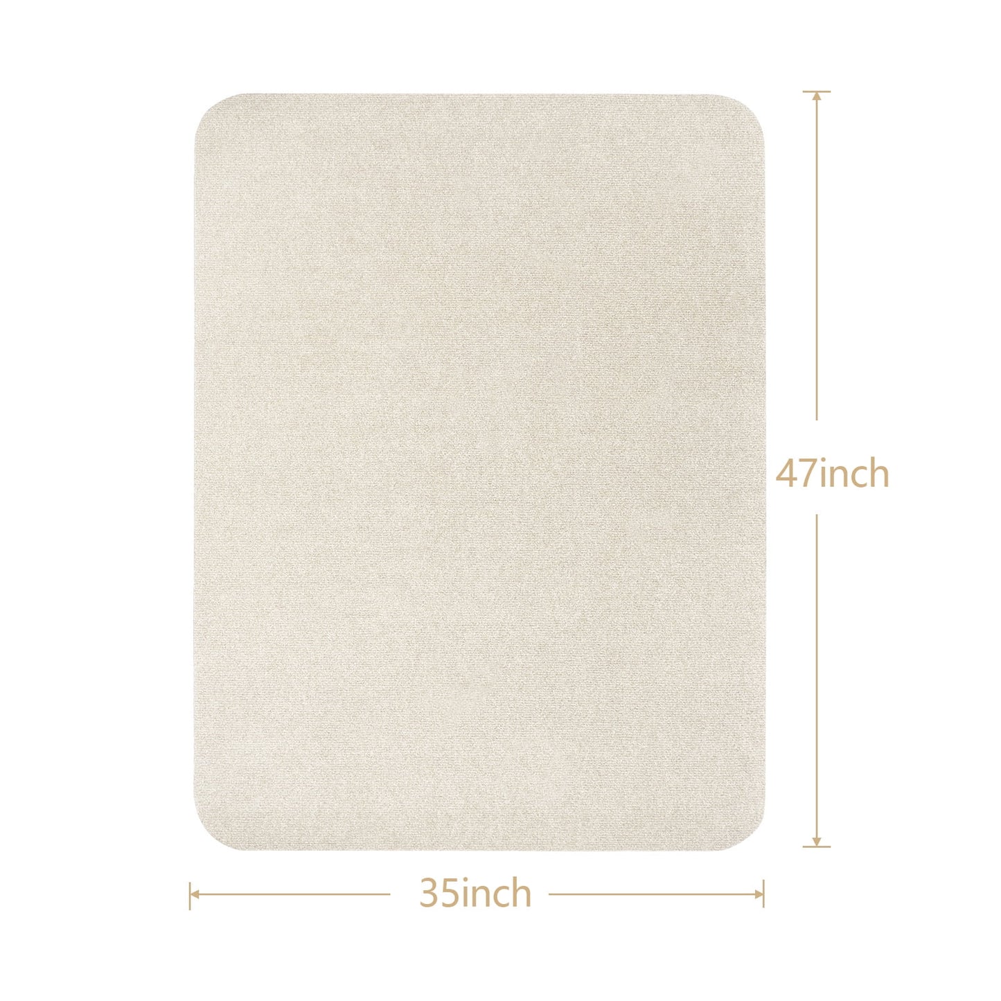 Office Chair Mat for Hardwood Floor 36" X 48" Desk Chair Mat Non-Slip Home Office Protector in Living Room Study Officeï¼Beige