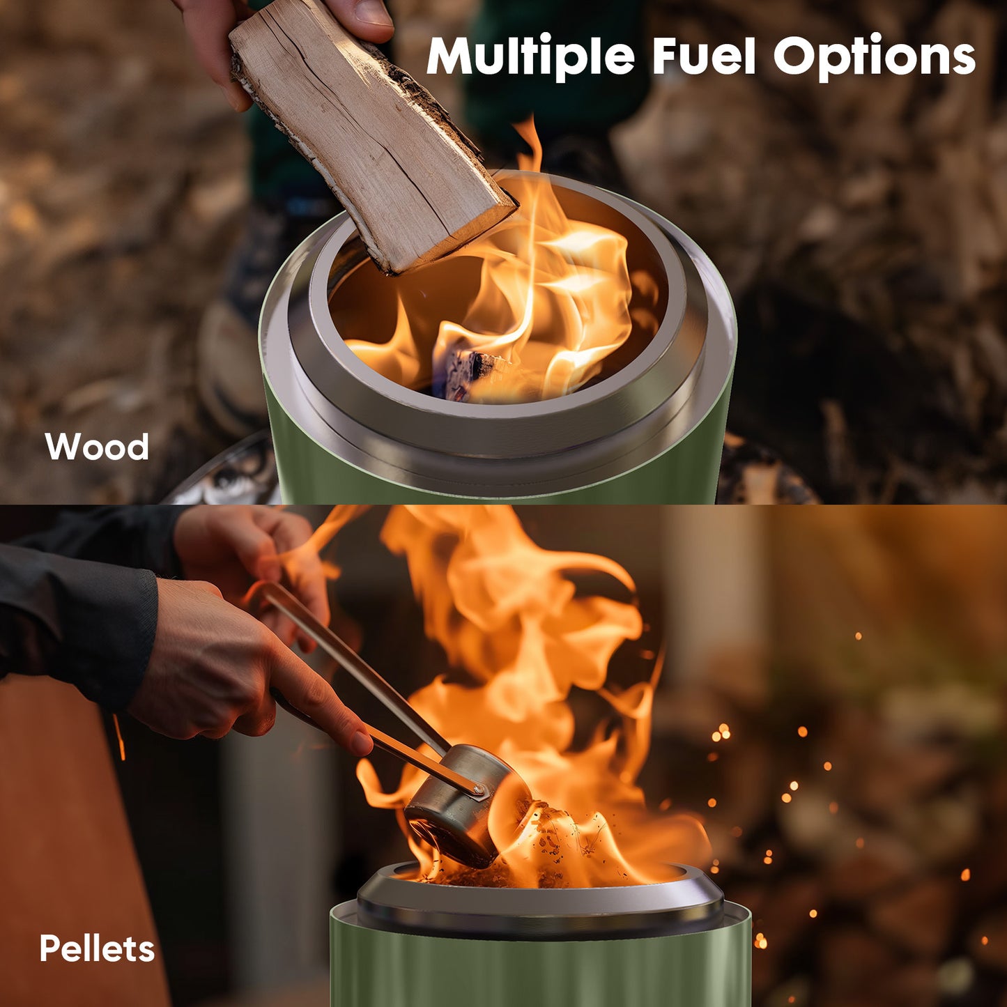 Smokeless Fire Pit, 304 Stainless Steel Tabletop Firepit Wood Pellets Burning Fire Pits For Camping